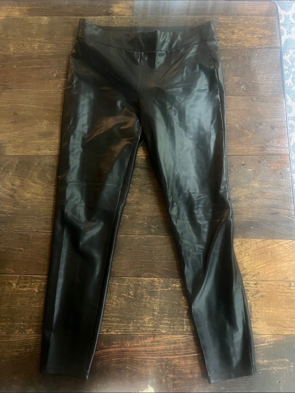 LOFT Black Faux Leather Leggings